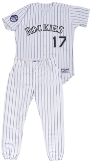 2002 Todd Helton Game Used Colorado Rockies Home Uniform: Jersey and Pants